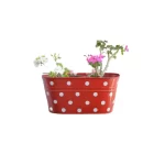 Polka Dotted Railing Pots / 12 inches